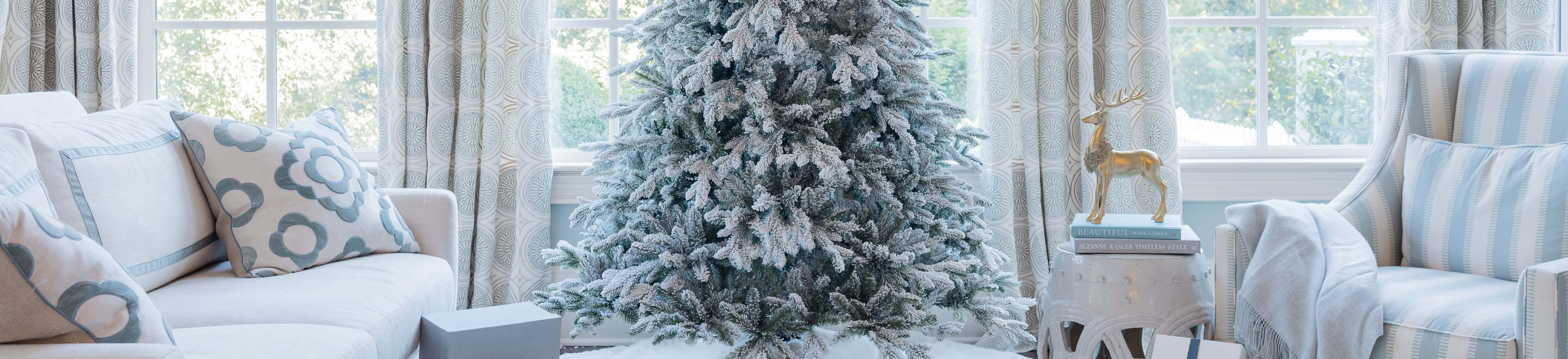 Flock® Tree Christmas Artificial Queen
