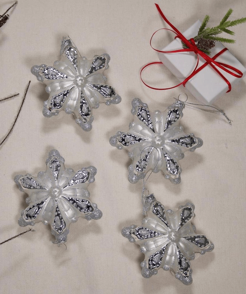 Blue and Gray Essential Glass Ornaments (24 Pack)