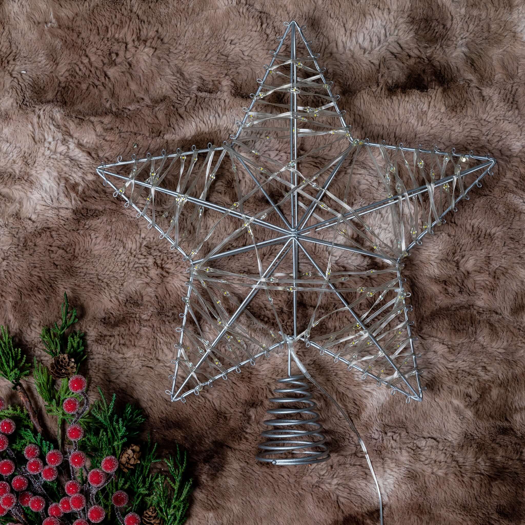 Handmade Frosted Glass Star Christmas Tree Topper + Reviews