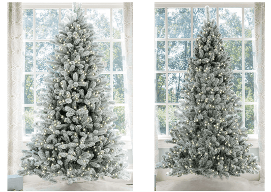 King of Christmas King Flock vs Prince Flock Artificial Christmas Tree