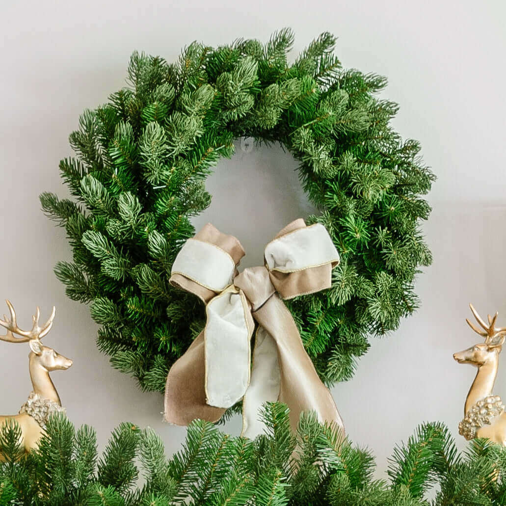 Cypress Spruce Wreath and Garland King of Christmas