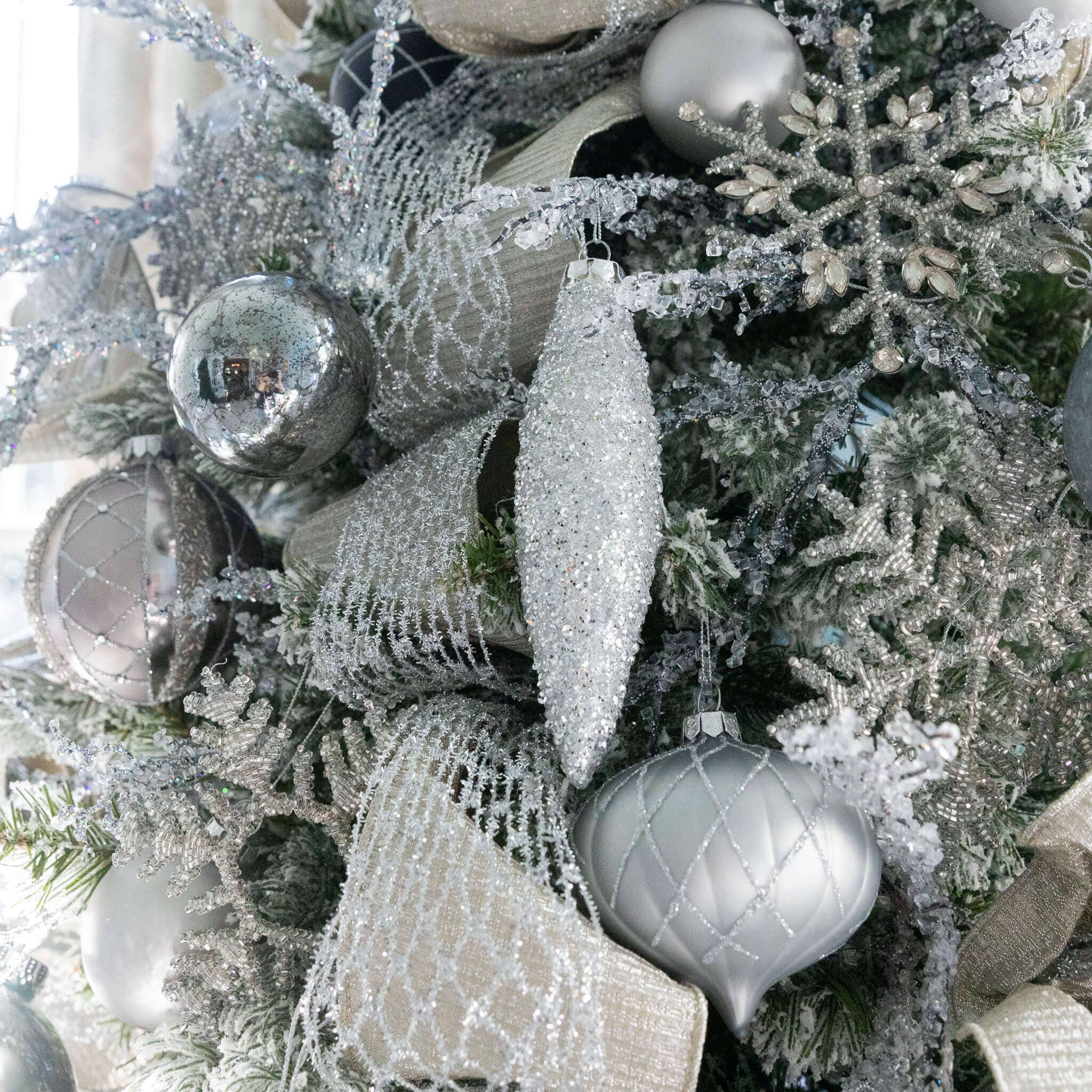 Silver Shatterproof Ornaments (48 Pack)