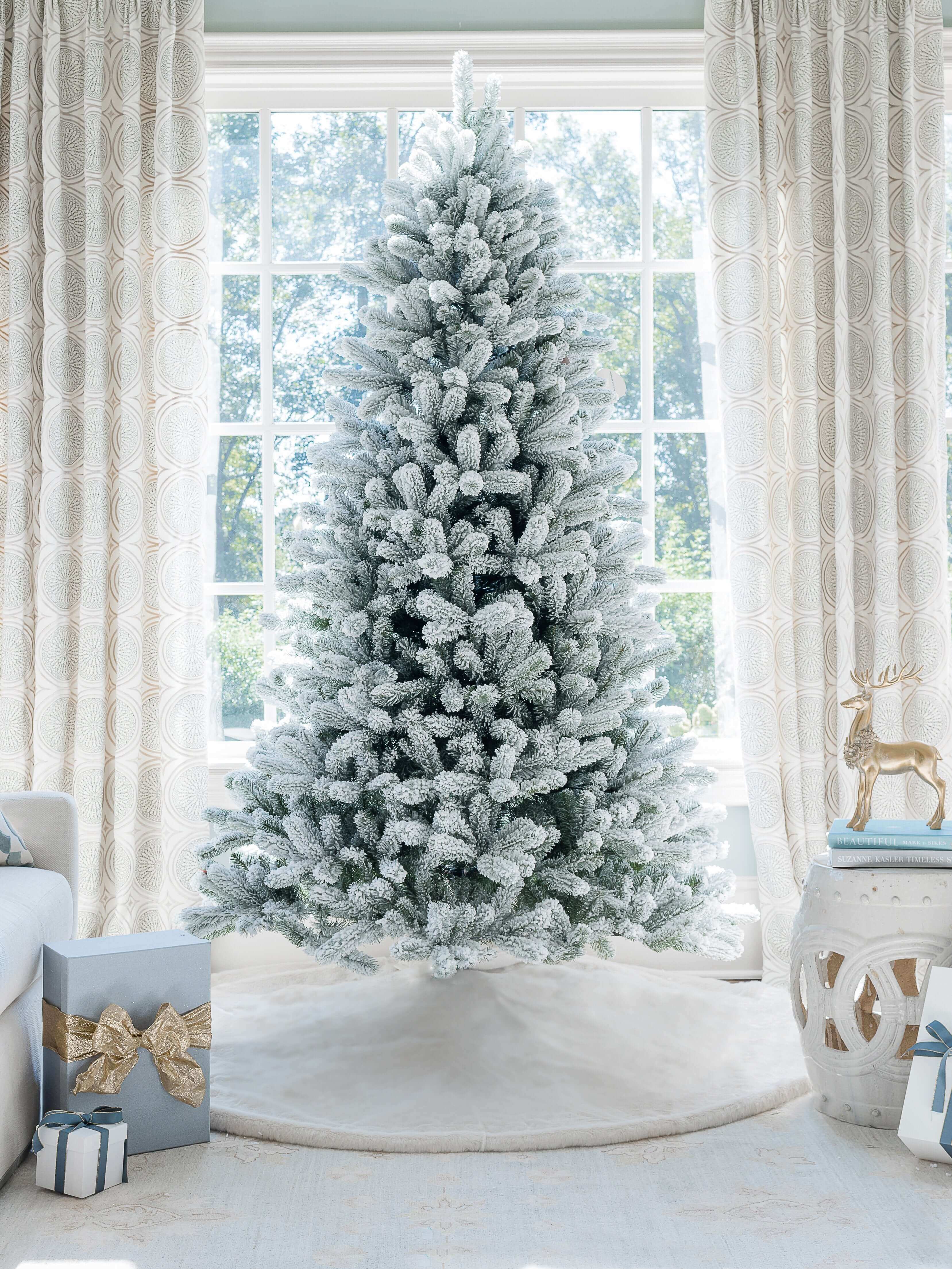 Beautiful white deals christmas trees